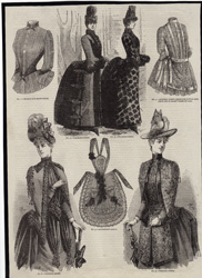 Antique Victorian Fashion wood engravings